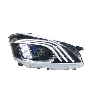 ชุดไฟหน้าสำหรับรถเบนซ์ S-Class W221 ปี 06-12 แบบดัดแปลง พร้อมไฟ LED สามเส้น ไฟเดย์ไลท์ ไฟเลี้ยว 12V - Product Image 3