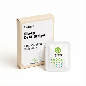 Extrait de Plantes Naturelles, Marque Privée Personnalisée, Bandelettes Orales Douces pour le Sommeil, Saveur Personnalisée, Carton Kraft Minimaliste, 30 Films Individuels - Product Image 1