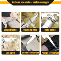 Outils multifonctions pliants en acier inoxydable pour camping, couteau de survie en cas d'urgence