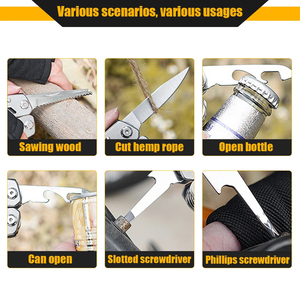 Outils multifonctions pliants en acier inoxydable pour camping, couteau de survie en cas d'urgence - Product Image 6