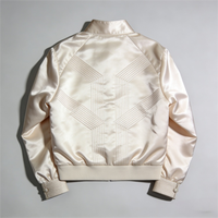 Veste bomber en nylon satiné avec logo personnalisé OEM, veste de mode pour hommes, coupe-vent léger, veste décontractée pour hommes