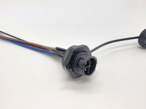 2 + 4针推锁IP67防水公面板连接器18AWG + 24AWG户外发光二极管液晶广告显示器线束 - Product Image 5