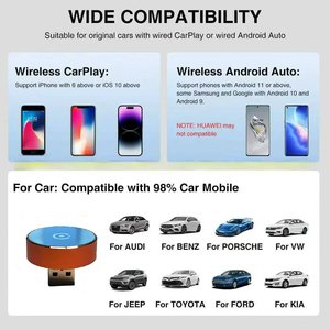 Adaptateur CarPlay sans fil KAIWO Bluetooth 5.4 WiFi <span class=keywords><strong>6</strong></span> double bande USB Dongle S681 pour PC de voiture <span class=keywords><strong>Android</strong></span> <span class=keywords><strong>Auto</strong></span> - Product Image 4