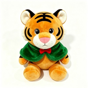 Peluche de tigre navideño personalizado, peluche de tigre con temática festiva, lindo peluche de tigre de compañía, peluche de tigre para decoración de cuarto de niños - Product Image 1