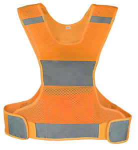 Gilet de sécurité réfléchissant en polyester PVC fluorescent haute visibilité personnalisable avec logo personnalisé certifié ANSI classe 1 EN 20471 - Product Image 4