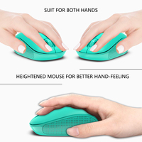 Mouse Nirkabel AIKUN MX36, Mouse Tanpa Suara 2.4G dengan Penerima USB, Auto Tidur, Mouse Komputer Portabel (Hijau)
