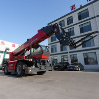 Chargeur frontal télescopique Jiubang 4x4 avec moteur diesel Cummins pour pompe hydraulique, commande PLC, poids de la machine 28260 kg, garantie 1 an