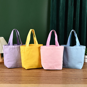 Sac fourre-tout en toile de couleur unie Shixuan, logo personnalisé, sac de shopping en coton épaissi, emballage général - Product Image 1