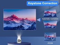 Projecteur LED portable 720P avec écran LCD intégré, mini 3D, Android 11, pour les affaires et l'éducation, écran de projection intégré