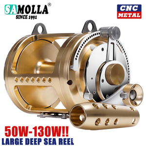 2025 grand jeu tout métal 50W à 130W CNC tambour bobine 60kg pêche à la traîne thon avec puissance maximale pour matériau en alliage CNC - Product Image 5
