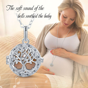 Llamador de Angeles Bola mexican Bola Bell Bell ของขวัญสำหรับการตั้งครรภ์ต้นไม้แห่งชีวิต Angel CHIME Caller Harmony Ball pendant สร้อยคอ - Product Image 4