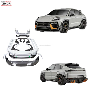 Kit de carrocería para Cayenne 2018-2024 - Estilo TH de fibra de carbono: Labio delantero, faldones laterales, difusor, alerón, pasos de rueda, capó de montaje con tornillos de alta resistencia - Product Image 1