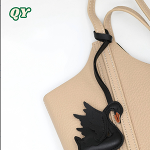 QY Luxury Handmade Swan PU <b>Leather</b> <b>Keychain</b> Elegant Handbag Charm Fashion Pendant Gift for Women - Product Image 4