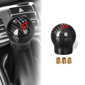 Vente en gros de pommeaux de levier de vitesse universels en fibre de carbone à 6 vitesses, amélioration de l'intérieur du véhicule pour Ford <span class=keywords><strong>Focus</strong></span> Red <span class=keywords><strong>ST</strong></span> - Product Image 4