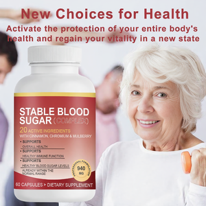 Complément alimentaire pour le glucose sanguin, 60 capsules avec cannelle, chrome, mûrier, stabilise le glucose sanguin, L-taurine, poivre de Cayenne - Product Image 3