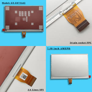 Genyu Uc8179ความละเอียด480สีดำขาวแดง800*24พินซ็อกเก็ต FPC <span class=keywords><strong>3</strong></span>/4ไลน์ SPI eBook 7.5นิ้ว E-Ink amepd แสดง epaper สี - Product Image 4