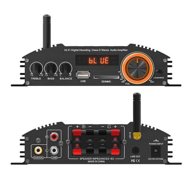 Cross-border high-power wireless digital Class D power amplifier 5.0 wireless coaxial decoding USBs-d card lossless playback