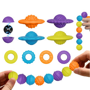 Jouets sensoriels magnétiques, balles sensorielles, lot de 4, 8 pierres magnétiques en silicone pour l'autisme, l'anxiété, le TDAH, outils apaisants pour adultes et enfants - Product Image 2