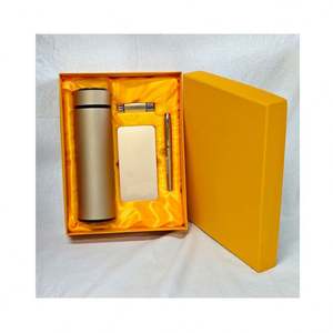 Design Luxury High-End Customized Enterprise Company Office Men'S Thermos Cup Pen U Disk Mobile Power 4 in 1 Business <b>Gift</b> <b>Set</b> - Product Image 1