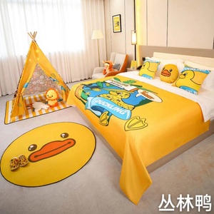 Source usine dessin animé design chambre d'enfants chambre familiale couvre-<span class=keywords><strong>lit</strong></span> taie d'oreiller ensemble de quatre pièces - Product Image 5