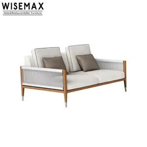 WISEMAX fabbrica Rattan tavolo da pranzo all'aperto Patio esterno Rattan Set di mobili in vimini impermeabile Hotel progetto <span class=keywords><strong>Ou</strong></span> - Product Image 5