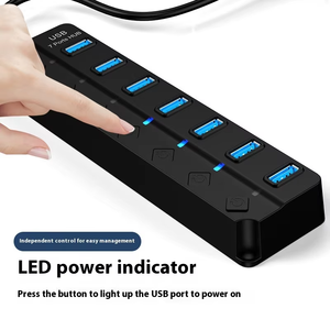 7 trong 1 USB <span class=keywords><strong>Hub</strong></span> tốc độ cao Splitter 7 cổng 5Gbps <span class=keywords><strong>Hub</strong></span> Power Adapter với chuyển đổi cáp dài với nhiều Expander <span class=keywords><strong>Hub</strong></span> - Product Image 2