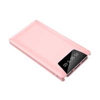 Banque d'alimentation mobile ultra-mince de 10000mAh avec affichage LED et fonction de lampe de poche 3 ports USB charge rapide 10W puissance de sortie