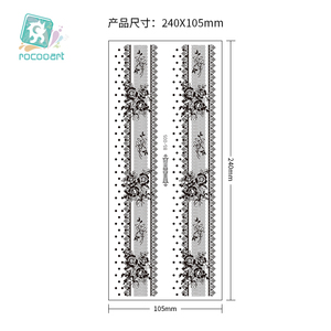 Tatuaje temporal de boda de Henna de encaje blanco, joyería falsa para mujeres, bandas para el brazo, transferencia de tatuajes para el cuerpo, pegatina para mujer, 21x10cm - Product Image 2