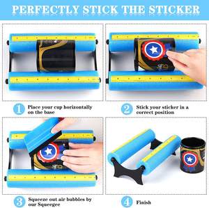 Porte-gobelet en mousse avec mesures pour appliquer des décalcomanies en vinyle entièrement assemblé avec mesure - Product Image 5