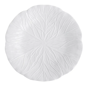 Assiette en porcelaine blanche créative pour la maison Assiette à dessert <span class=keywords><strong>de</strong></span> luxe en céramique avec <span class=keywords><strong>feuille</strong></span> <span class=keywords><strong>de</strong></span> <span class=keywords><strong>chou</strong></span> Design en relief <span class=keywords><strong>Vaisselle</strong></span> en forme <span class=keywords><strong>de</strong></span> fleur - Product Image 5