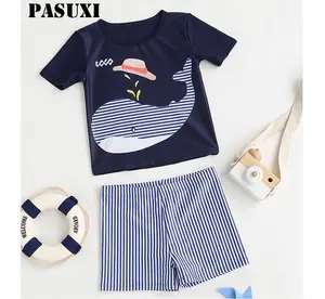 PASUXI Garment Kids Swimwear Boys Print Design Kid Surf Swimwear Boys Boutique Swimsuit For Baby Boys In Stock