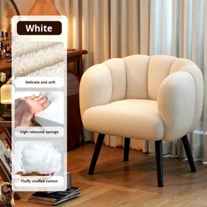 シングルPUメイクチェアベッドルームコンピュータチェアシンプルマニキュアドレッシングテーブルスツールホームリビングルームレジャーレイジーソファ - Product Image 6