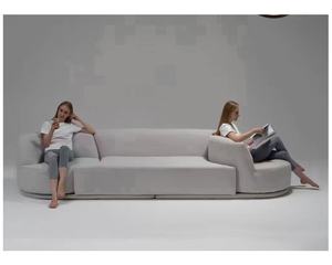 Sofá Modular Minimalista Bordone Para Sala De Estar Sofá Seccional De Diseño Funcional Giratorio Y Extensible - Product Image 5