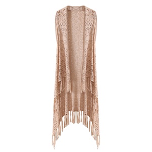 Amzn AE fb eb tiktok <span class=keywords><strong>Shein</strong></span> Gros Mode Casual À Franges Style Bohème Longue Ajouré Creux Tricot <span class=keywords><strong>Cardigan</strong></span> pour les femmes - Product Image 1