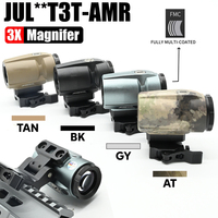 Lunette de visée tactique 5D Era 3T AMR à grossissement fixe 3X avec interrupteur latéral rabattable, montage QD détachable rapide, chasse