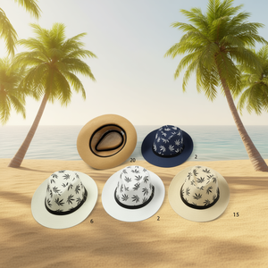 Sombrero Panamá de Paja Densa con Cinturón de Palmera, 57 58 59cm, Unisex, Sombrero de Playa para Verano - Product Image 3