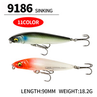 Leurre de pêche Long Cast Sinking Pencil 18,2g 90mm Jerkbait à action réaliste pour la pêche au bar et aux prédateurs marins