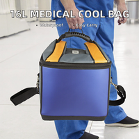Bolsa Térmica Portátil Plegable Impermeable de Poliéster Médico de 16L con Logotipo Personalizado Badu BD8016, Ecológica, con Temperatura Digital