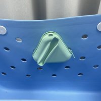 Mini pochette de rangement suspendue en silicone pour sac de plage, organisateur de rouge à lèvres et gloss, petit sac pour articles divers