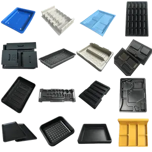 Wholesale Large Vacuum Forming Cheap Boot Tray Custom Black Abs Trimming Tray
