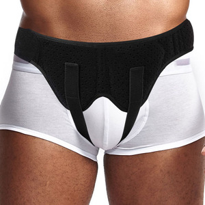 Ceinture de soutien inguinal pour hernie, noire, fixation unilatérale par compression, soin de la zone inguinale - Product Image 1