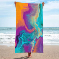 Vente en gros d'usine Serviette de plage en microfibre recyclée Eastsunshine Serviette de plage en plastique mince avec impression personnalisée du logo