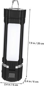Lampe de camping multifonctionnelle pour l'extérieur, lampe frontale pliable d'urgence, vintage, IP44, étanche, LED à intensité variable, rechargeable par USB, CE - Product Image 2