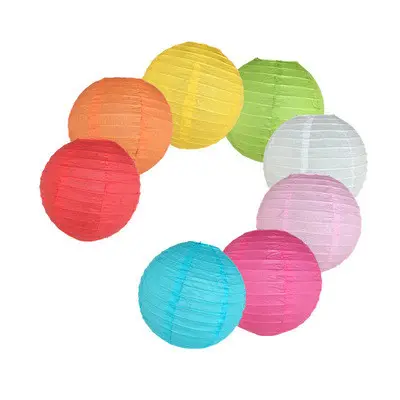 Multicolor Round Chinese paper Lantern Lanterns Wedding Party Decoration