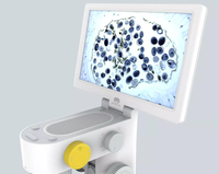 Mikroskop Digital 1200X Pembesaran Kontinu dengan Layar LCD Mikroskop Biologi Laboratorium dengan Layar Sentuh 9 Inci