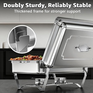 Kompor Pemanas Makanan Hot Pot Gaya Mewah Berbahan Bakar Alkohol 9L Stainless Steel Terlaris dengan Beberapa Zona Suhu Otomatis - Product Image 3