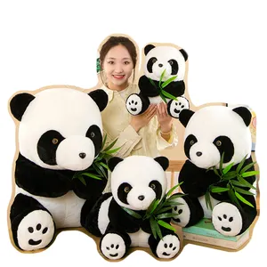 EN STOCK chine panda peluche peluche personnalisé bébé doux mignon kawaii animal en peluche panda en peluche pour garçons