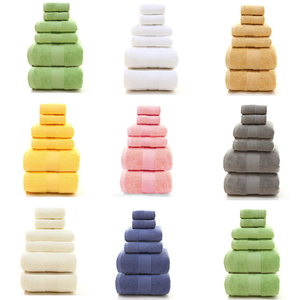 Đồng Bằng Dày 100% Bông Khăn Tắm 6-Mảnh Khăn Set Với Thêu Logo - Product Image 2