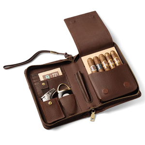 Estuche para Cigarros de Cuero Genuino, Estuche de Viaje Grande para Cigarros, Organizador, Regalo para el Día del Padre - Product Image 1