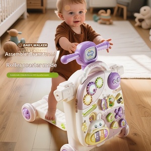 Andador para Bebés de Plástico Multifuncional con Diseño Antivuelco, Juguete de Empuje para Bebés 5 en 1, Juguete de Aprendizaje para Primeros Pasos, Capacidad de Carga de 10 kg - Product Image 4